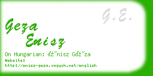 geza enisz business card